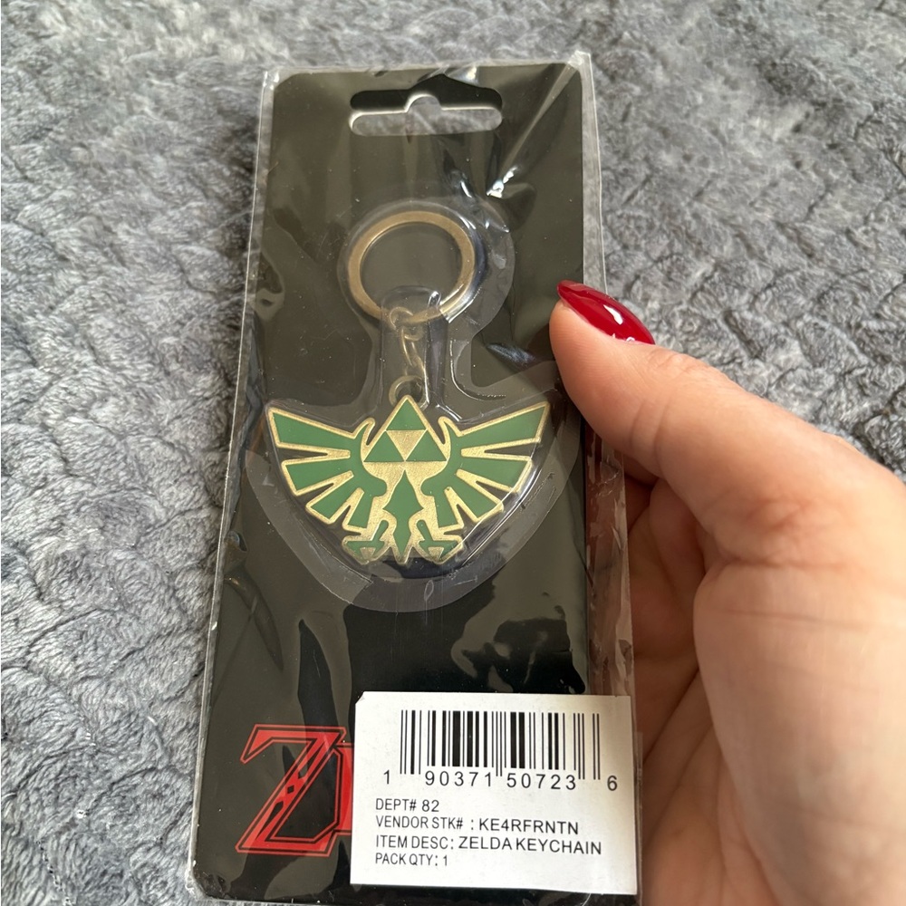 Zelda Keychain with Green Emblem